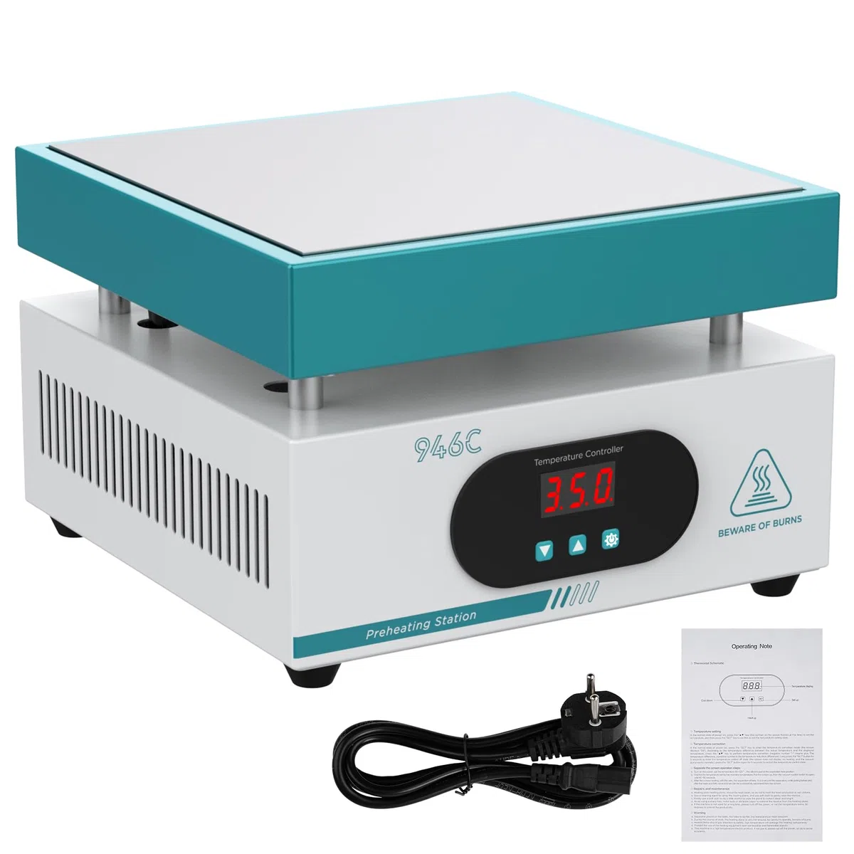PCB Heizstation 600W Elektrische Heizplatte Lötstation 200x200mm 0-350℃ LED Mikrocomputer Vorwärmung Rework Heater