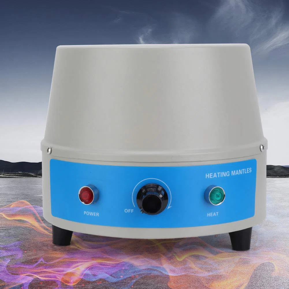 Heizmantel 250ML, elektrische Digitalanzeige Rühren Max Temp 450 Halbkugelförmiger interner Heizwärmer 220V Rührer Mantel Kit(EU Plug)