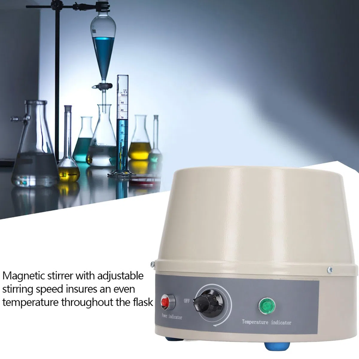 Fockety Elektrischer Labor-Heizmantel 500 Ml mit Magnetrührer Digitale Temperaturregelung