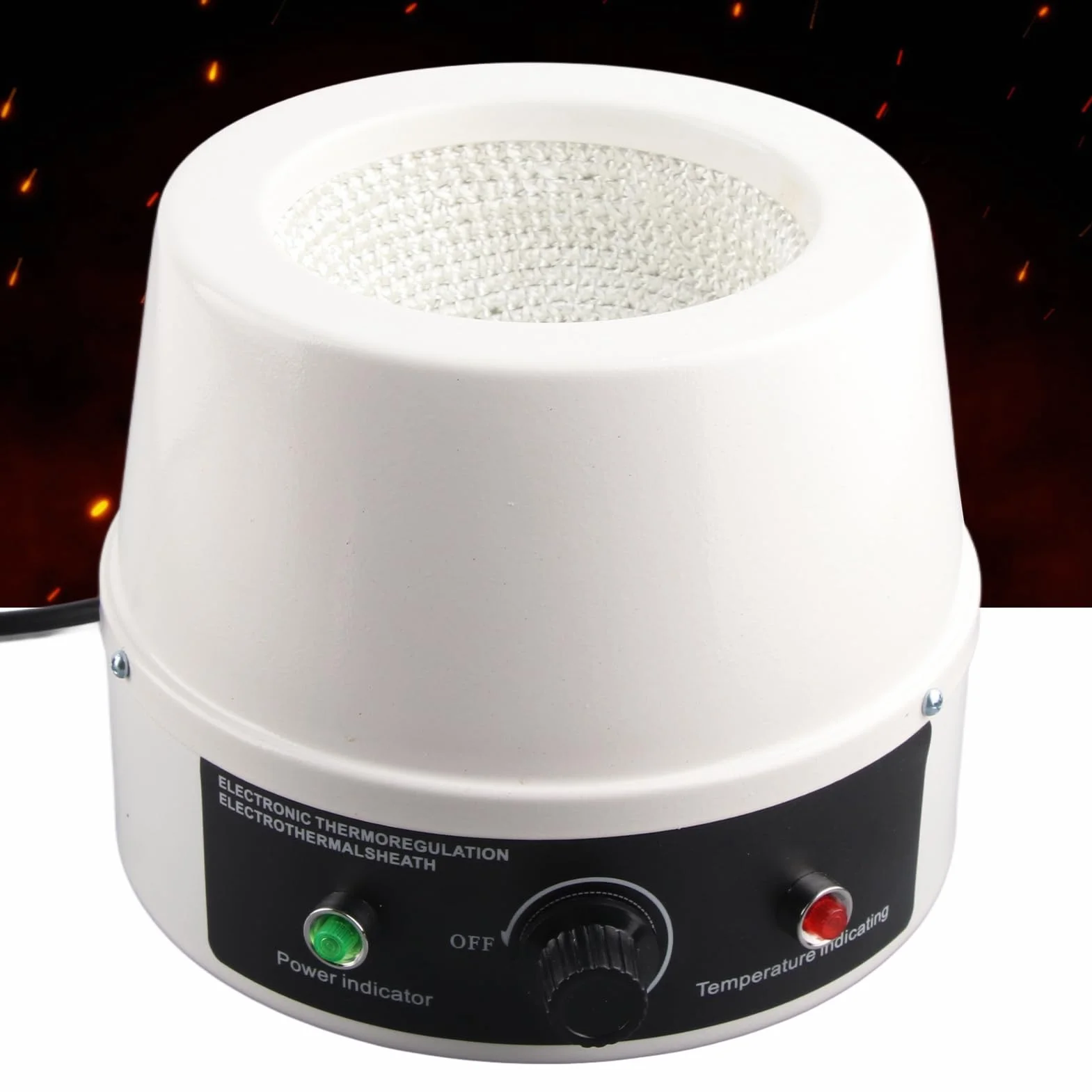 Akozon 500ml / 1000ml Heizung elektrischer Mantel Laborthermostatmantel Temperaturregelung (500ml 250W EU Stecker 220V) Mantel, 300W Magnetrührmantel (500ml Stecker)