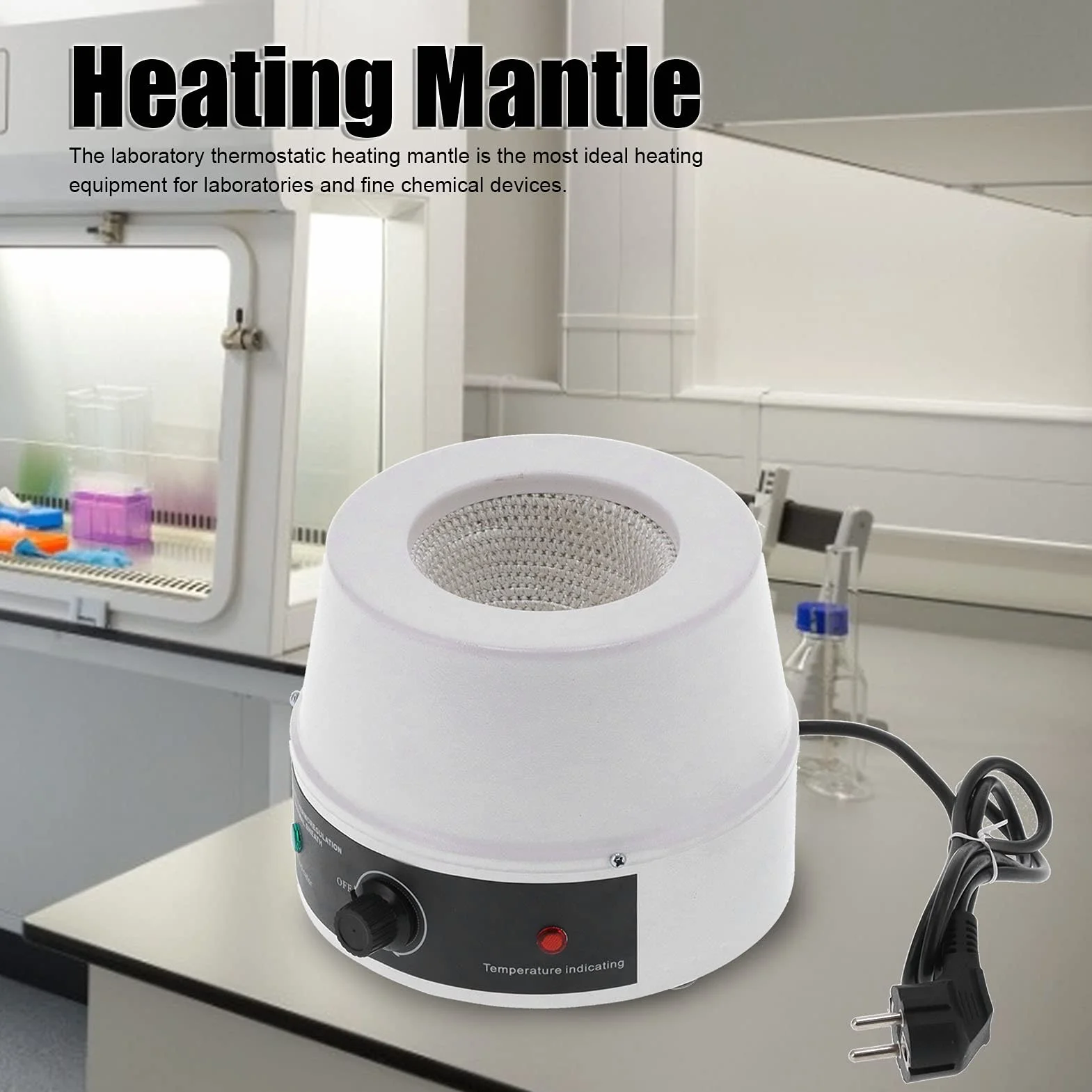 Electric Heating Mantle 250 ml Labor Thermostat Elektrische Heizmantel einstellen Temperaturmaschine für Universitätslabors EU -Stecker 220 V