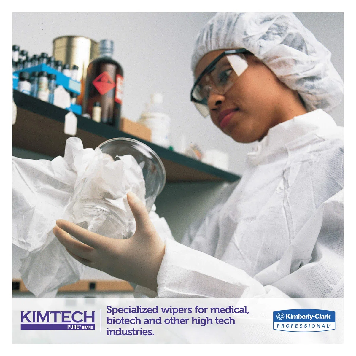 Kimtech Pure W4 Scheibenwischer 7605, 5 Beutel x 100 Blatt, weiß