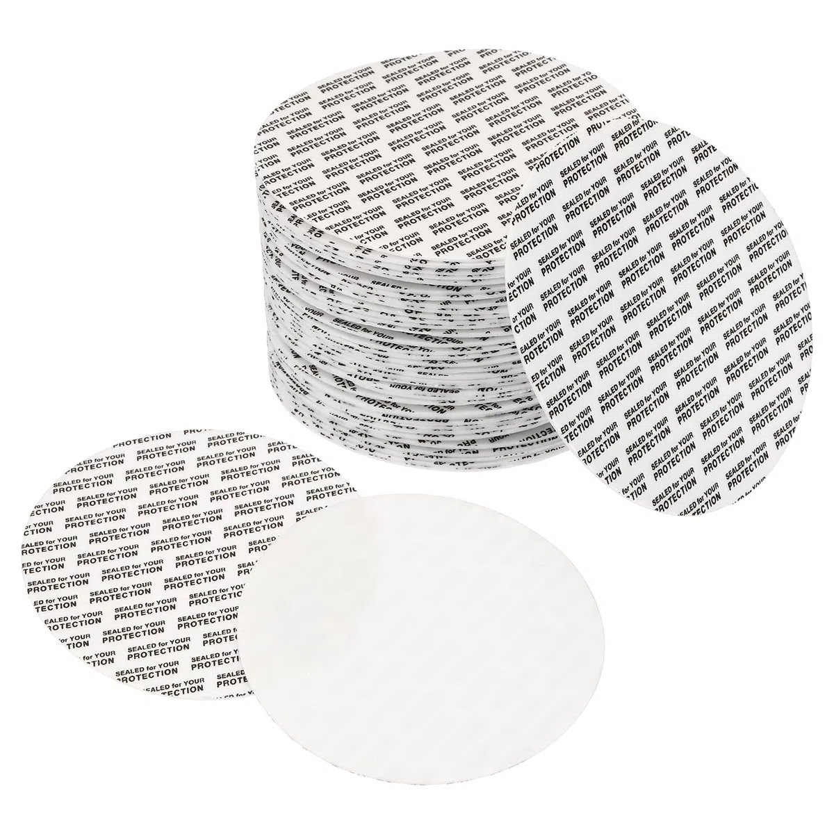 PATIKIL 89mm/3.5Zoll Druckempfindliche Dichtung 500 Stück Klebende PS Schaumstoff Deckel Dichtungen Resistente Manipulation Für Kunststoff Glas Gefäß Flaschenverschluss Dichtungen
