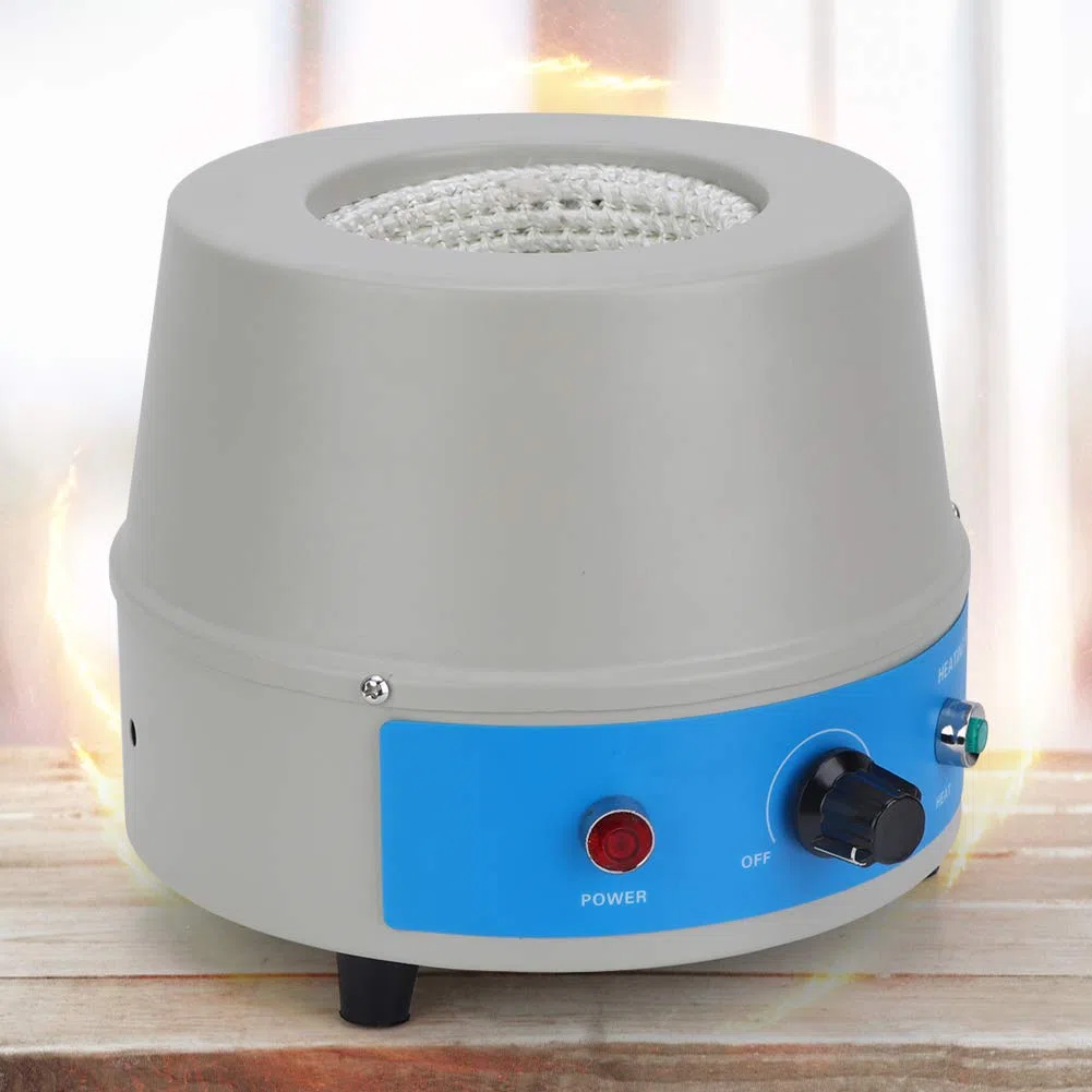 Heizmantel 250ML, elektrische Digitalanzeige Rühren Max Temp 450 Halbkugelförmiger interner Heizwärmer 220V Rührer Mantel Kit(EU Plug)