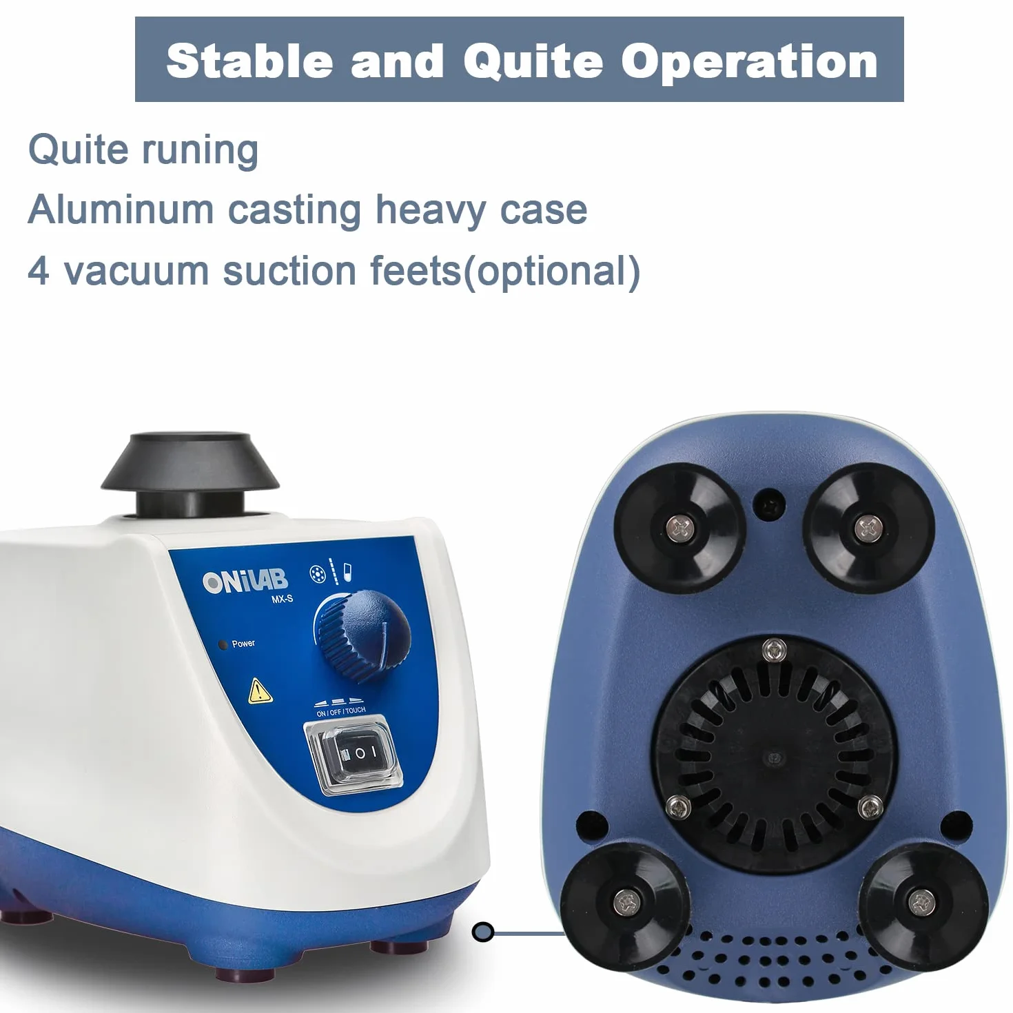 ONiLAB Lab Vortex Mixer mit Touch Start und kontinuierlichen Modi, Labor Vortexer für Rohre, Nagellack, Wimpernklebstoffe und Hobbyfarben Mischen, 0-3000 RPM.Include Extra 120pcs 7/32in Mischkugeln