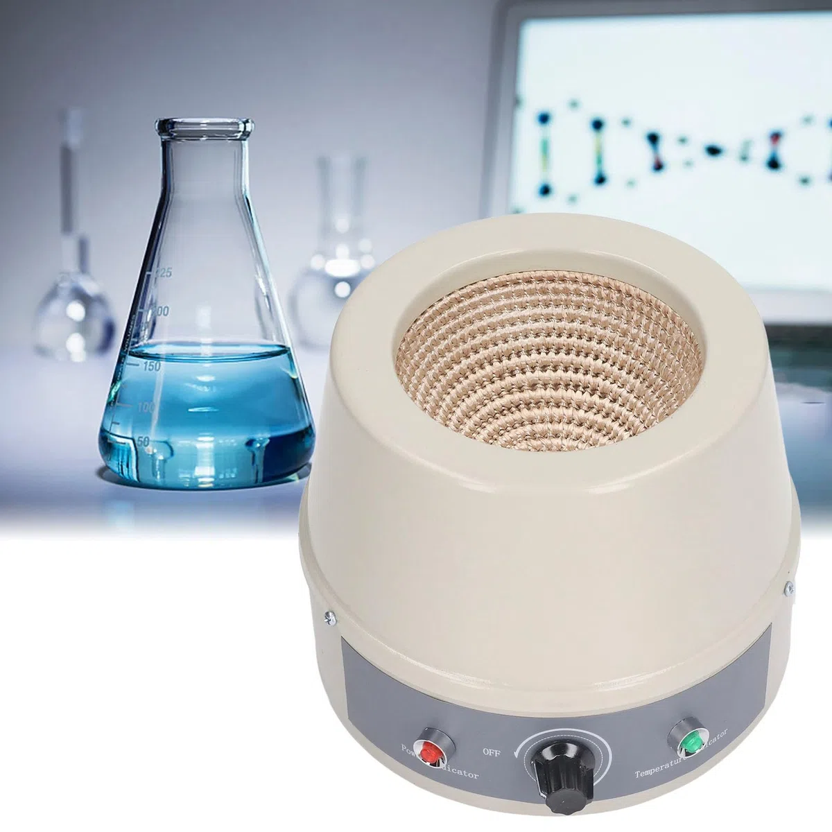 Fockety Elektrischer Labor-Heizmantel 500 Ml mit Magnetrührer Digitale Temperaturregelung