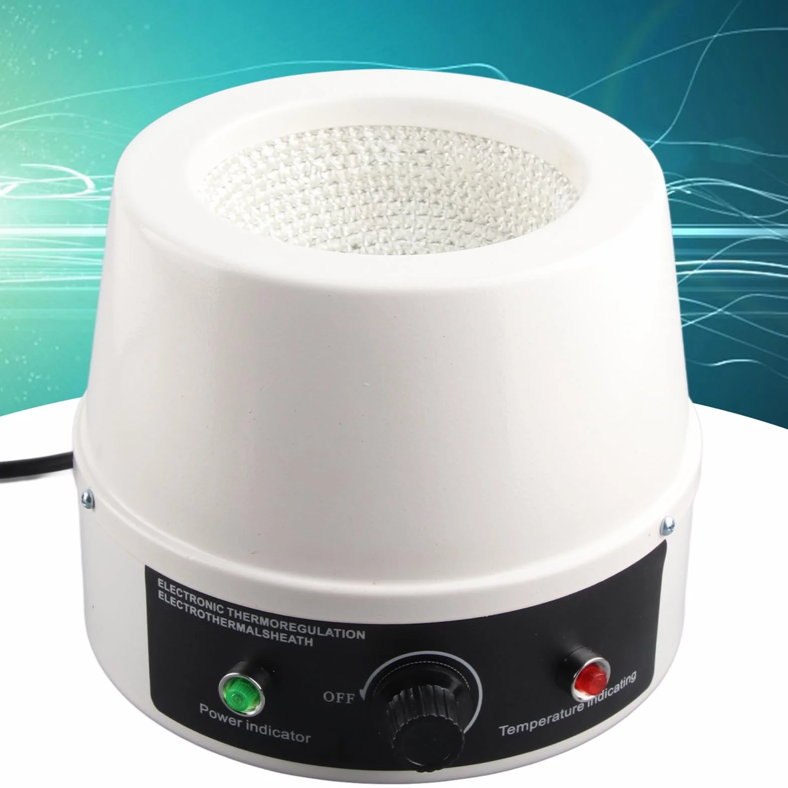 Akozon 500ml / 1000ml Heizung elektrischer Mantel Laborthermostatmantel Temperaturregelung (500ml 250W EU Stecker 220V) Mantel, 300W Magnetrührmantel (500ml Stecker)