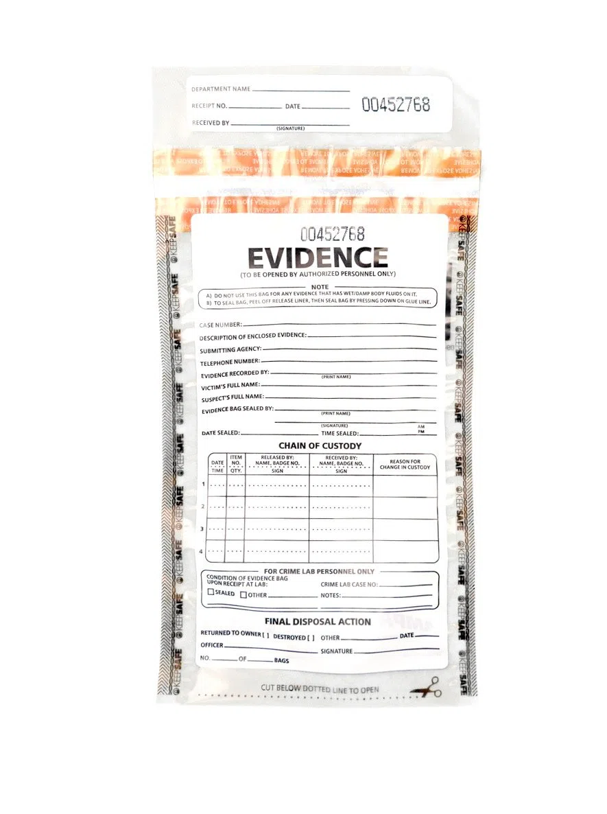 Kleine Kunststoff Evidence Tasche, 100PK