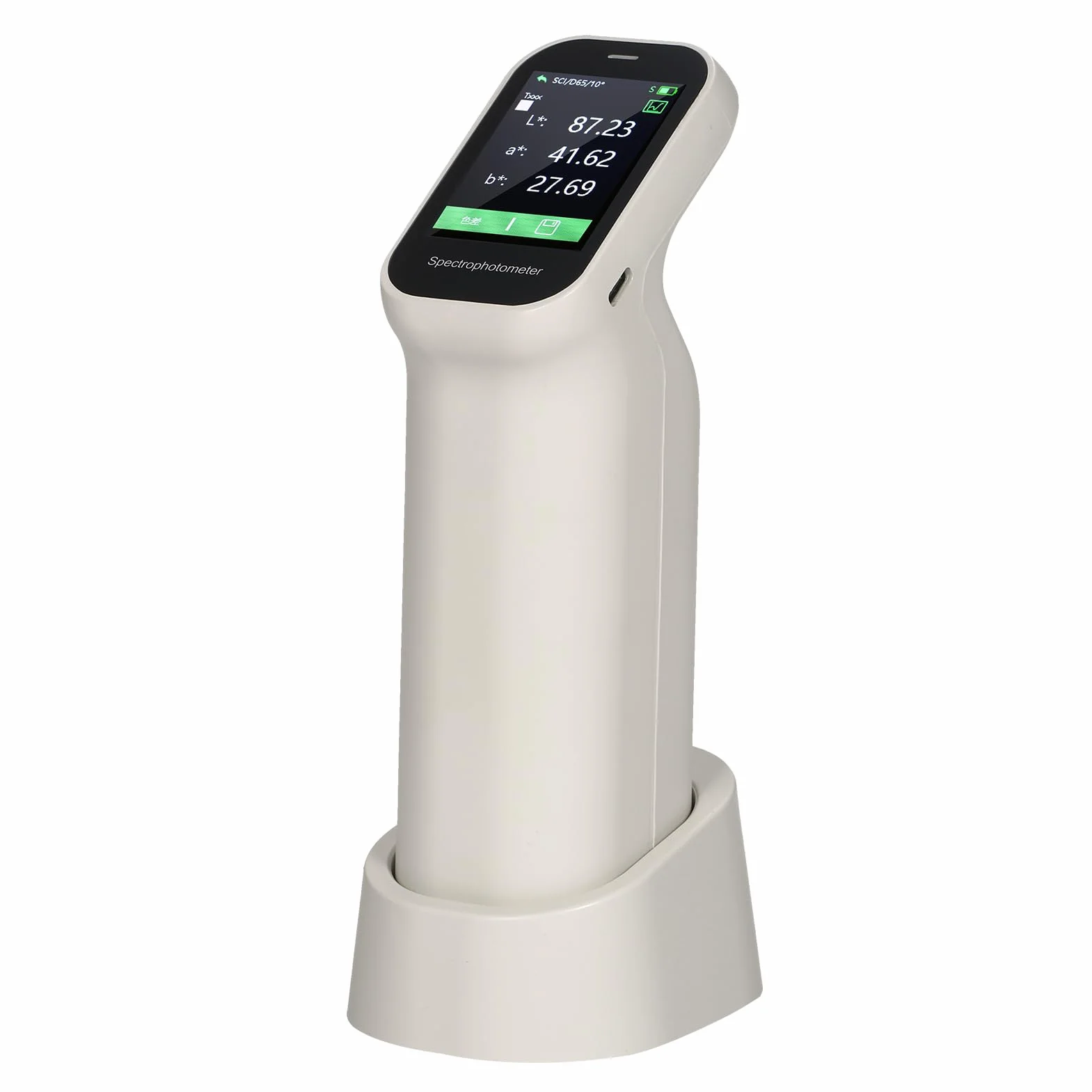 Tragbares wiederaufladbares Kolorimeter Farbmessgerät 6 mm Testöffnung IPS-Touchscreen